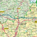 Polska - mapa ścienna administracyjno-drogowa - różne wymiary