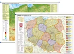 Polska - mapa ścienna dwustronna administracyjno-fizyczna - różne wymiary
