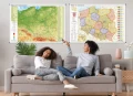 Polska - mapa ścienna dwustronna administracyjno-fizyczna - różne wymiary