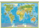 Zwierzęta Świata Młodego Odkrywcy - mapa ścienna dla dzieci