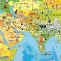 Zwierzęta Świata Młodego Odkrywcy - mapa ścienna dla dzieci
