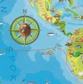 Zwierzęta Świata Młodego Odkrywcy - mapa ścienna dla dzieci