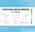 Świat - mapa szkolna ścienna fizyczna, 194x140 cm