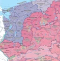 Polska regiony fizycznogeograficzne - szkolna mapa ścienna 196x132 cm