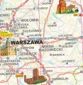 Polska mapa zamków - szkolna ścienna 108x102 cm