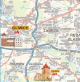 Polska mapa zamków - szkolna ścienna 108x102 cm