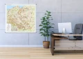 Polska mapa zamków - szkolna ścienna 108x102 cm
