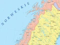 Kraje basenu Morza Bałtyckiego - mapa polityczna
