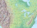 Ameryka Północna - mapa fizyczna