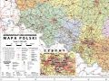Administracyjno-drogowa mapa Polski 