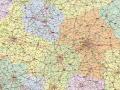 Administracyjno-drogowa mapa Polski 