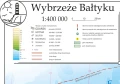 Wybrzeże Bałtyku - szkolna mapa ścienna 35x100 cm