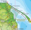 Wybrzeże Bałtyku - szkolna mapa ścienna 35x100 cm