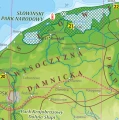 Wybrzeże Bałtyku - szkolna mapa ścienna 35x100 cm
