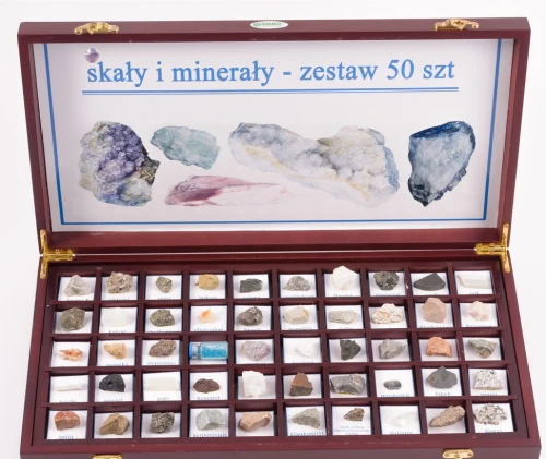 Zestaw - Skały i minerały - zestaw 50 sztuk