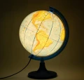 Globus 250 mm Mapa Fizyczna 3D - Podświetlany
