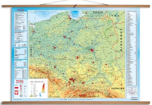 Polska fizyczna z elementami ekologii 100x70 cm dla szkół