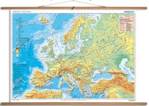 Europa fizyczna z elementami ekologii 100 x 70 cm