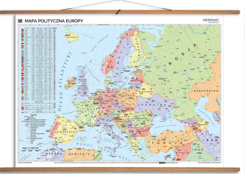 Mapa polityczna Europy  - mapa ścienna - 2026
