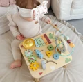 WOOPIE GREEN Drewniany Stolik Edukacyjny Muzyczny Labirynt Sensoryczny