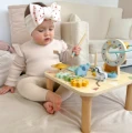 WOOPIE GREEN Drewniany Stolik Edukacyjny Muzyczny Labirynt Sensoryczny