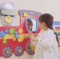 VIGA Drewniana Tablica Sensoryczna-Manipulacyjna EDU Pociąg