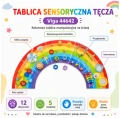 VIGA Drewniana Tablica Sensoryczno-Manipulacyjna EDU Tęcza Certyfikat FSC