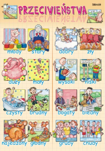 Przeciwieństwa: góra – dół, plansza edukacyjna