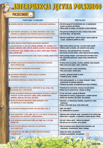 Przecinek - plansza edukacyjna