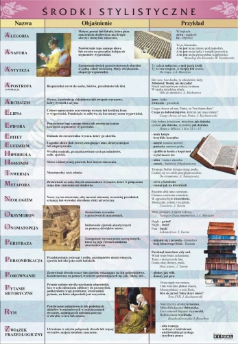 Środki stylistyczne - plansza edukacyjna