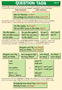 Question tags - plansza edukacyjna