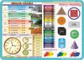 Abecadło, zegar, kolory i kształty… - podkładka edukacyjna