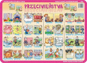 Przeciwieństwa, zawody, co oni robią - podkładka edukacyjna