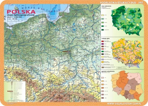 MAPA POLSKI - podkładka edukacyjna