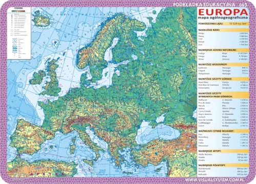 MAPA EUROPY - podkładka edukacyjna