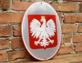 Godło Polski owalne emaliowane 48 x 60 cm