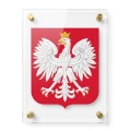 Godło Polski z plexi 5 mm – elegancka tablica ścienna z nadrukiem UV 40 x 50 cm 