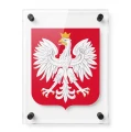 Godło Polski z plexi 5 mm – elegancka tablica ścienna z nadrukiem UV 40 x 50 cm 