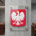 Godło Polski z plexi 5 mm – elegancka tablica ścienna z nadrukiem UV 40 x 50 cm 
