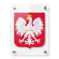 Godło Polski z plexi 5 mm – elegancka tablica ścienna z nadrukiem UV 40 x 50 cm 