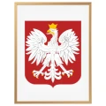 Godło Polski w ramie aluminiowej 30 × 40 cm - różne kolory ramy
