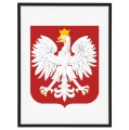 Godło Polski w ramie drewnianej klasycznej 30 × 40 cm - różne kolory ramy 