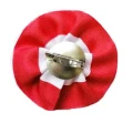 Kotylion narodowy z sercem - rozmiar 80 mm. Zestaw 20 sztuk.