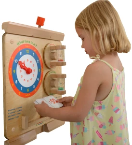 MASTERKIDZ Nauka Odczytywania Zegara Ścienna Tablica Edukacyjna Flex