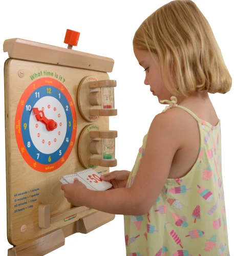 MASTERKIDZ Nauka Odczytywania Zegara Ścienna Tablica Edukacyjna Flex