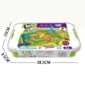 WOOPIE Piasek Kinetyczny 1,5 kg Zestaw XXL ZOO Safari Stolik z Foremkami
