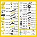 WOOPIE Zestaw Konstrukcyjny Pojazdy Budowlane STEAM 6w1 223 el.
