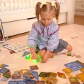 WOOPIE Klocki Magnetyczne Konstrukcyjne Świecące 3D Świat Zwierząt 124el.