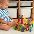 WOOPIE Klocki Magnetyczne Konstrukcyjne 3D Zestaw Edukacyjny Tor Kulkowy 105el.