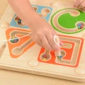 MASTERKIDZ Drewniany Labirynt Magnetyczny Montessori Pisanie i Motoryka
